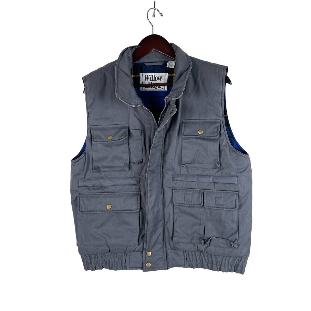 Men’s Vintage 90s “Dad” outdoor fleece lined fishing style puffer vest Size M